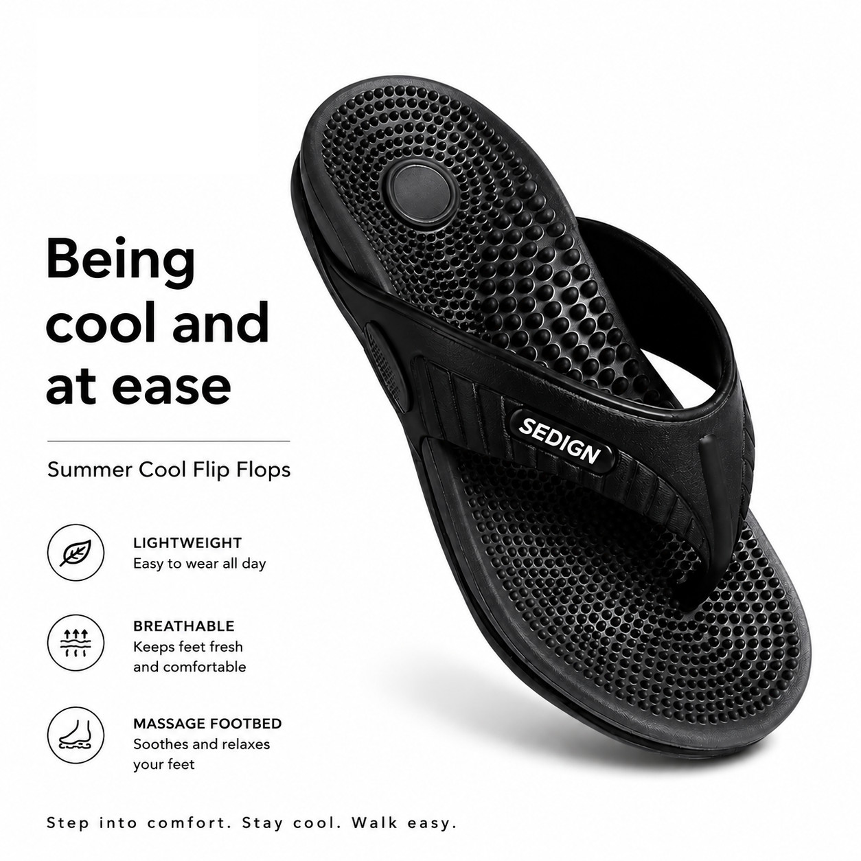 Summer Soft EVA Flip Flop Thong Sandals Shoe for Casual Beach Pool Everyday