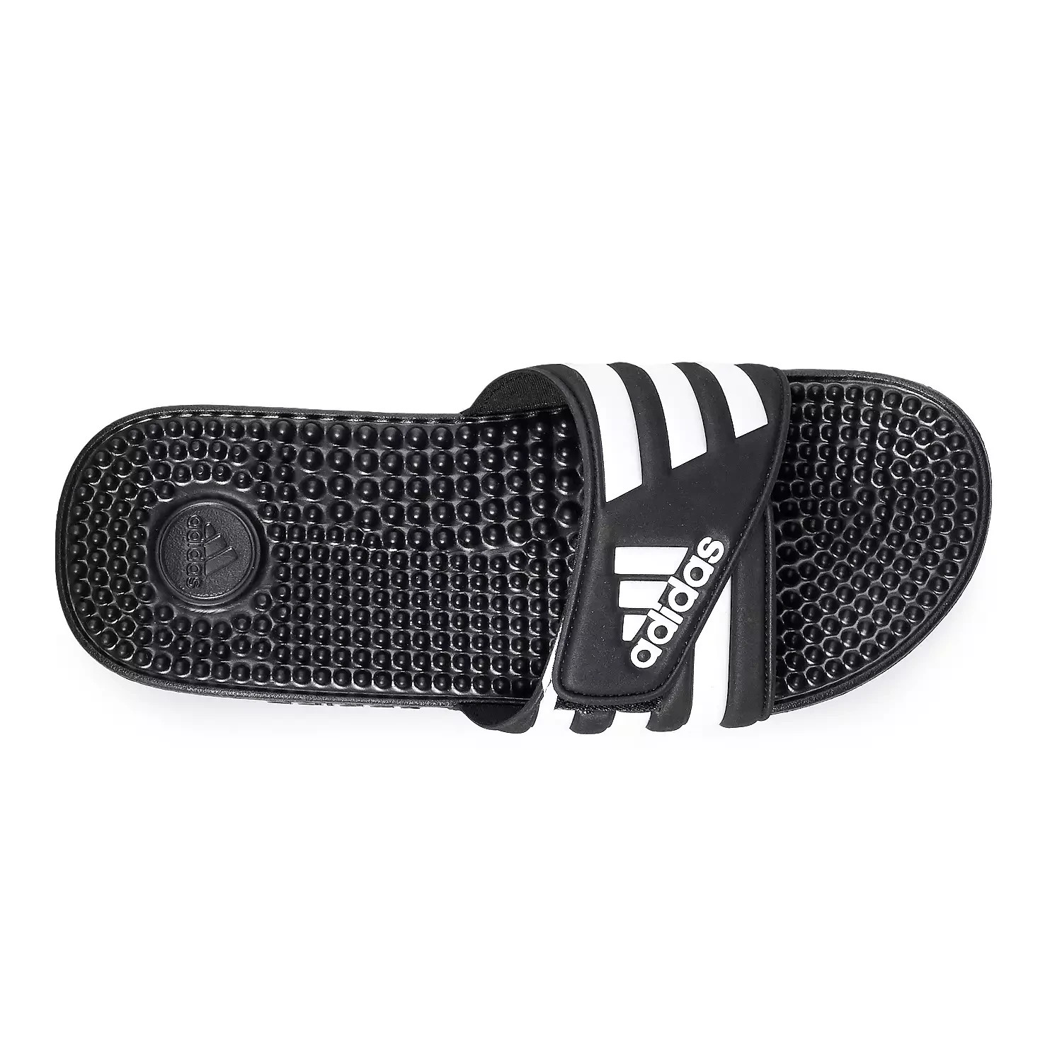 Adidas Adissage Slides Men’s Black White Sizes! F35580 NIB NEW