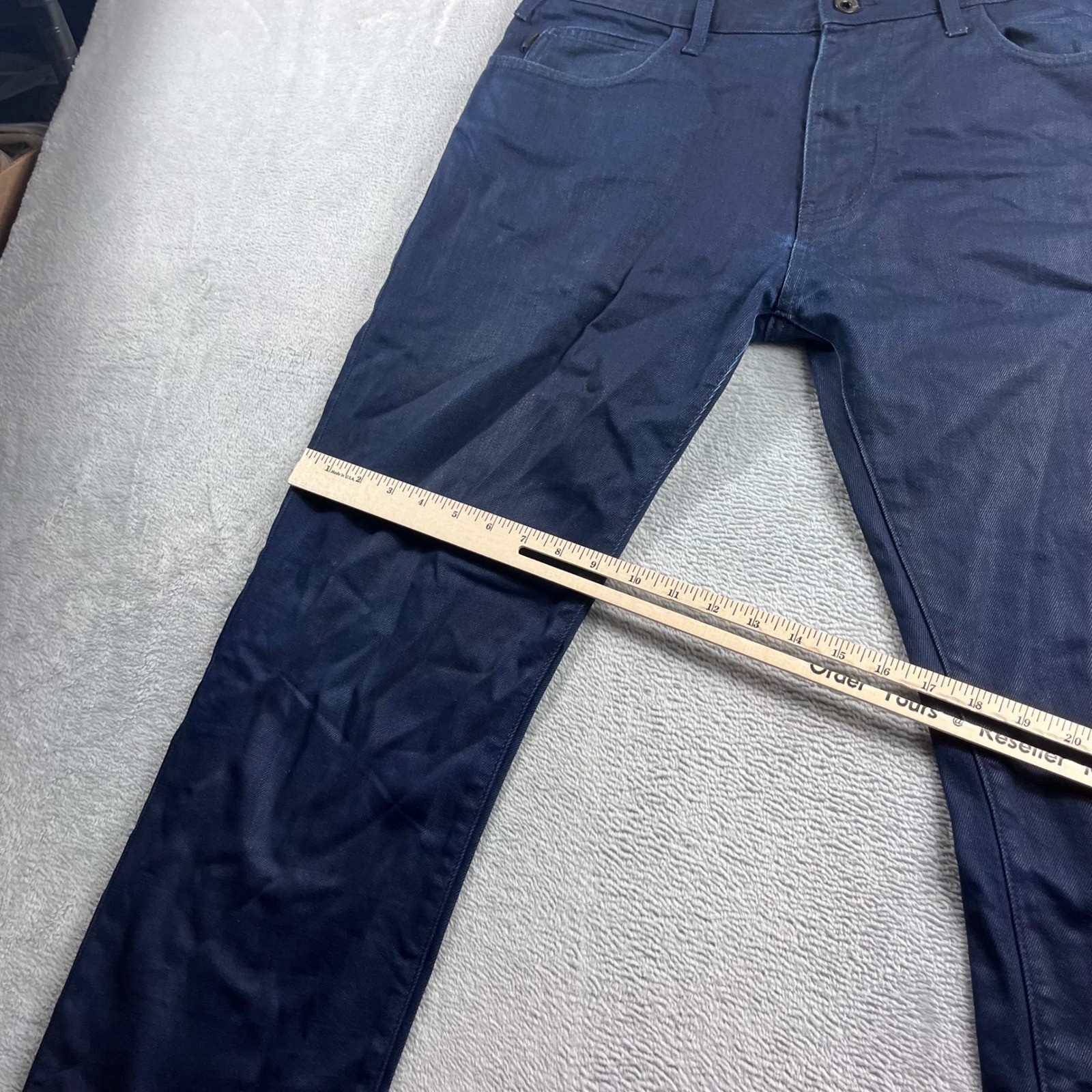Armani Jeans J45 Slim Fit Indigo Blue Pants Mens Size 34 Designer Trousers
