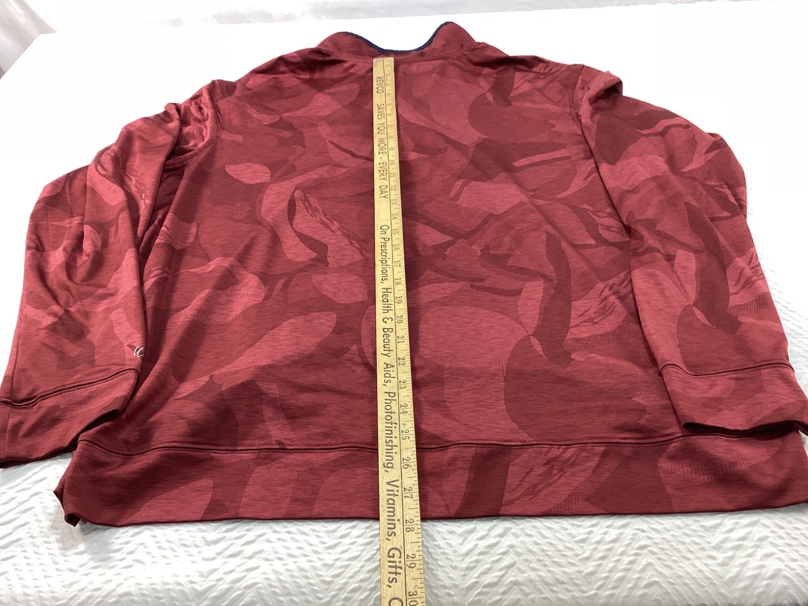 Walter Hagen 1/4 Zip Mens XL Maroon 11 Performance Pullover Camouflage