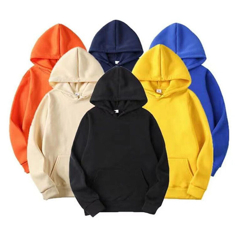 Men’s Plain Pullover Hoodies Casual Hooded Sweatshirts Long Sleeve Classic Tops▱