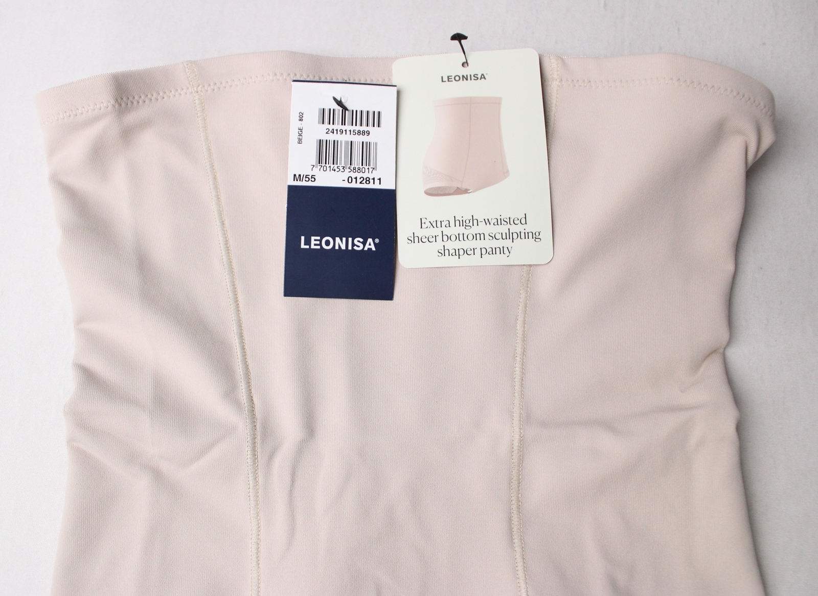 Leonisa Women’s Extra High-Waisted Sheer Bottom Shaper Panty ZG3 Nude Medium NWT
