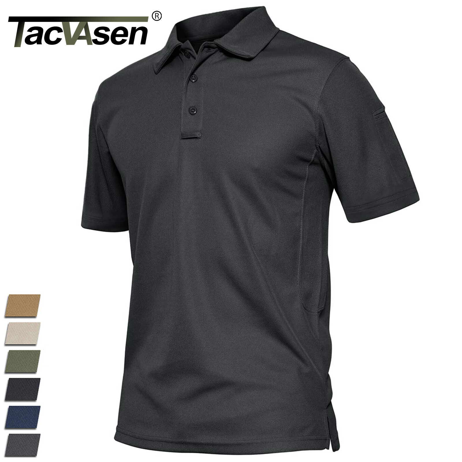 Men’s Polo Shirts Short Sleeve Quick Dry Casual Golf Sport Team Work Tactical T