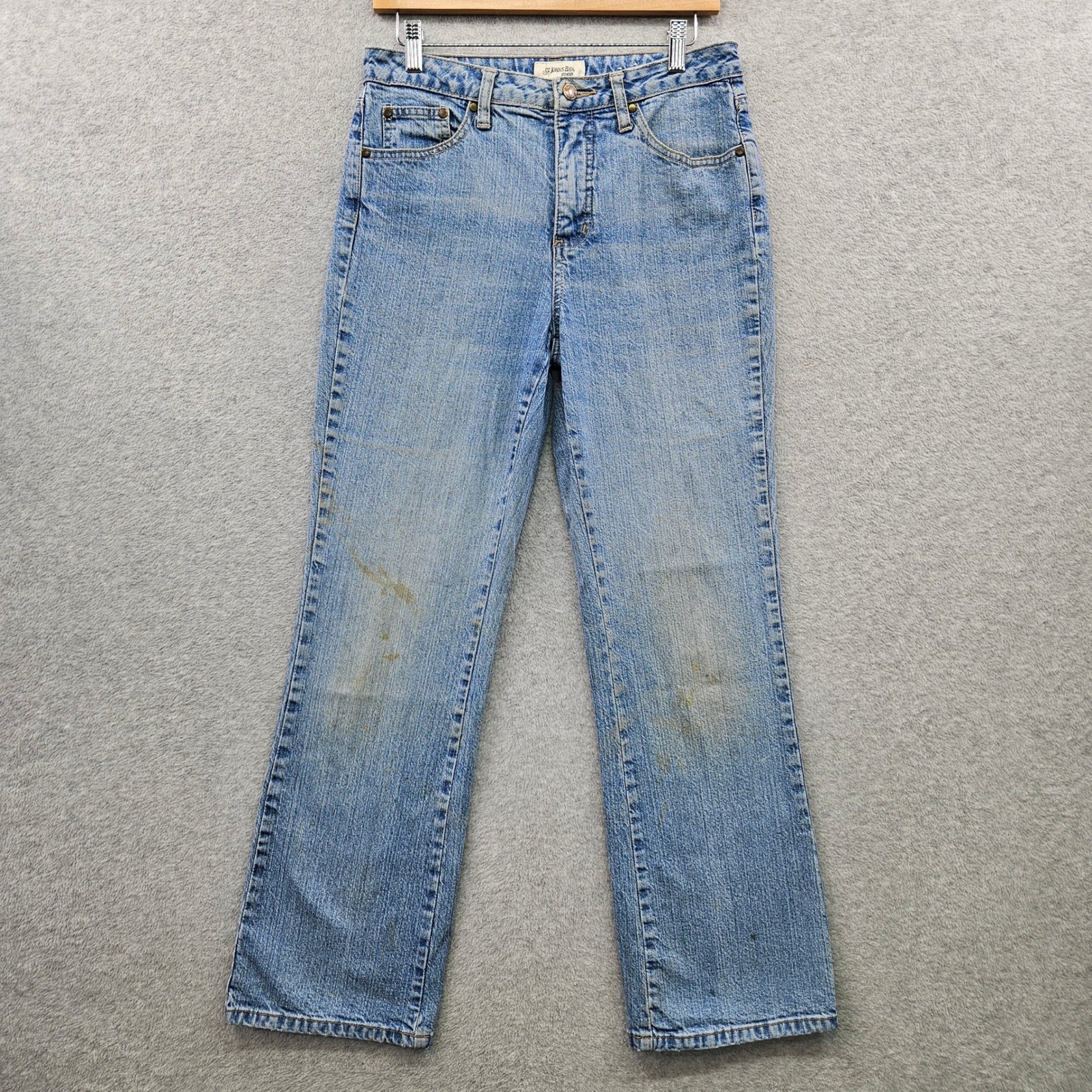ST JOHNS BAY Y2K Stretch Jeans Womens Sz 8 Retro Workwear 98% Cotton