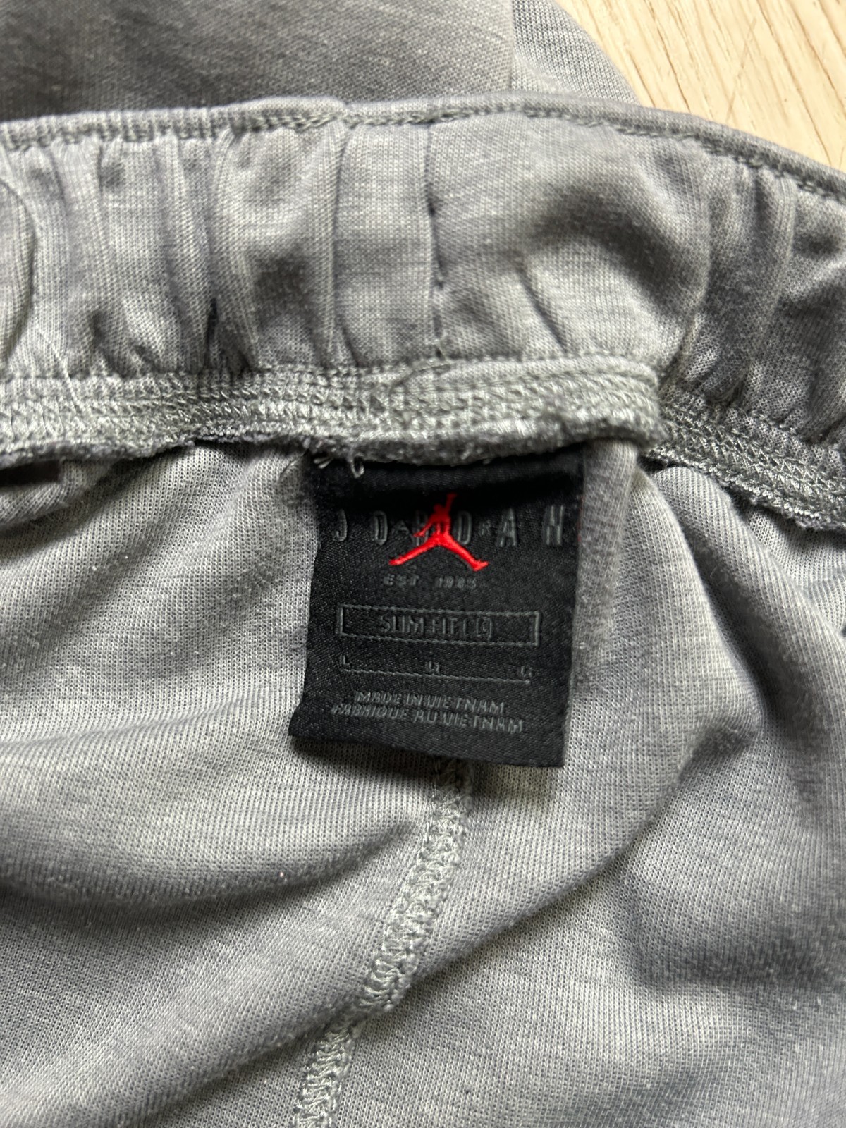 Nike Air Jordan Dri-Fit Joggers Mens Large L Gray Cargo Mesh Pocket Slim Fit Pan