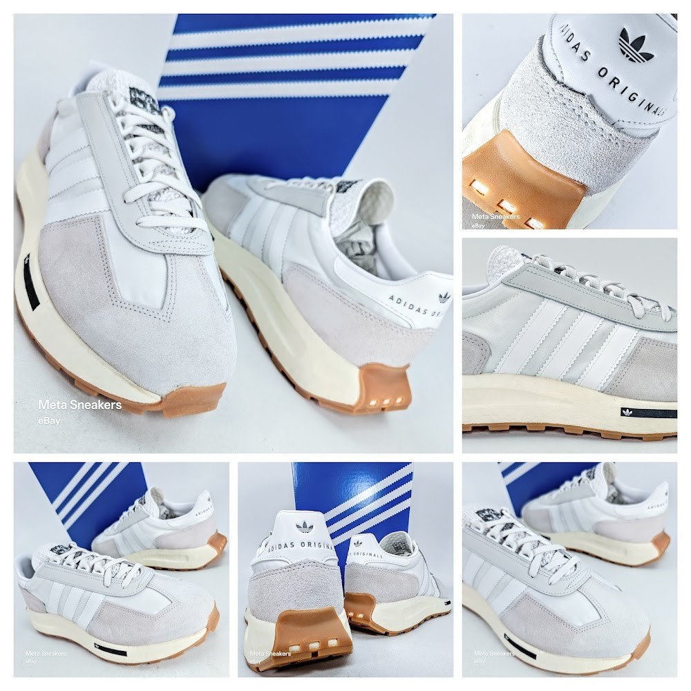 Adidas US 10 Men’s White Silver Gum Boost Retro Runner Retropy E5 H03075 New