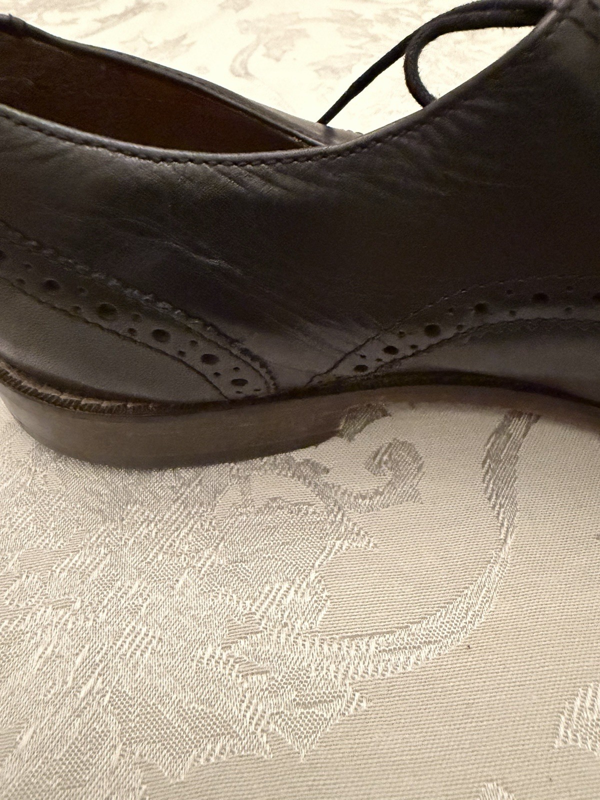 Florsheim Men’s Midfield Cap Toe Oxford Shoe With Broguing Black Size 10.5D