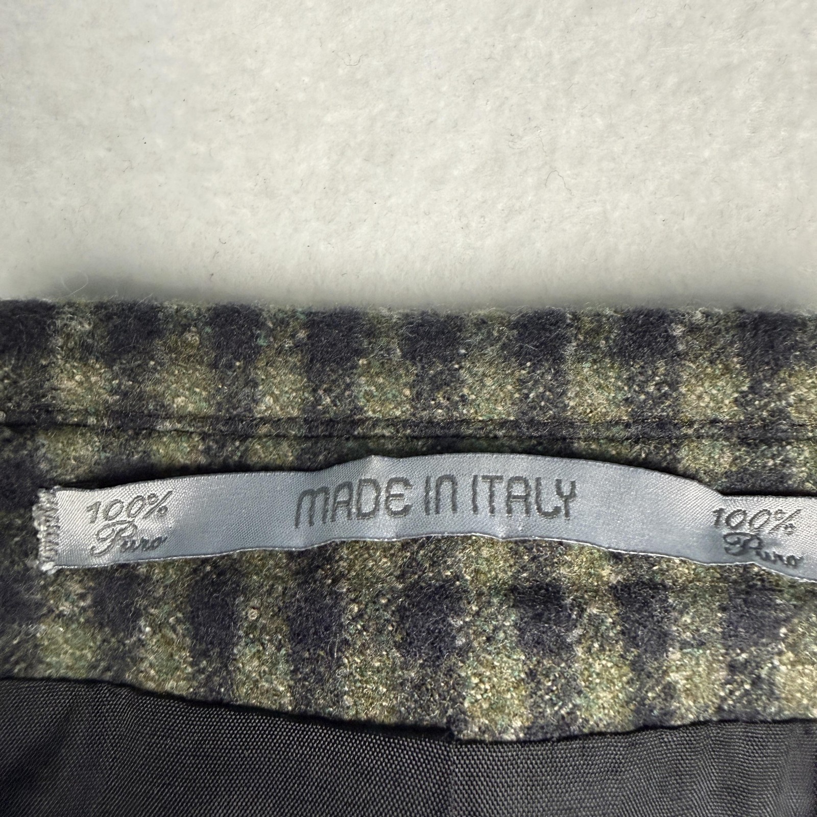 Cantarelli Sport Coat Mens IT 56 (46 US) Green Check Wool Tweed Made Italy