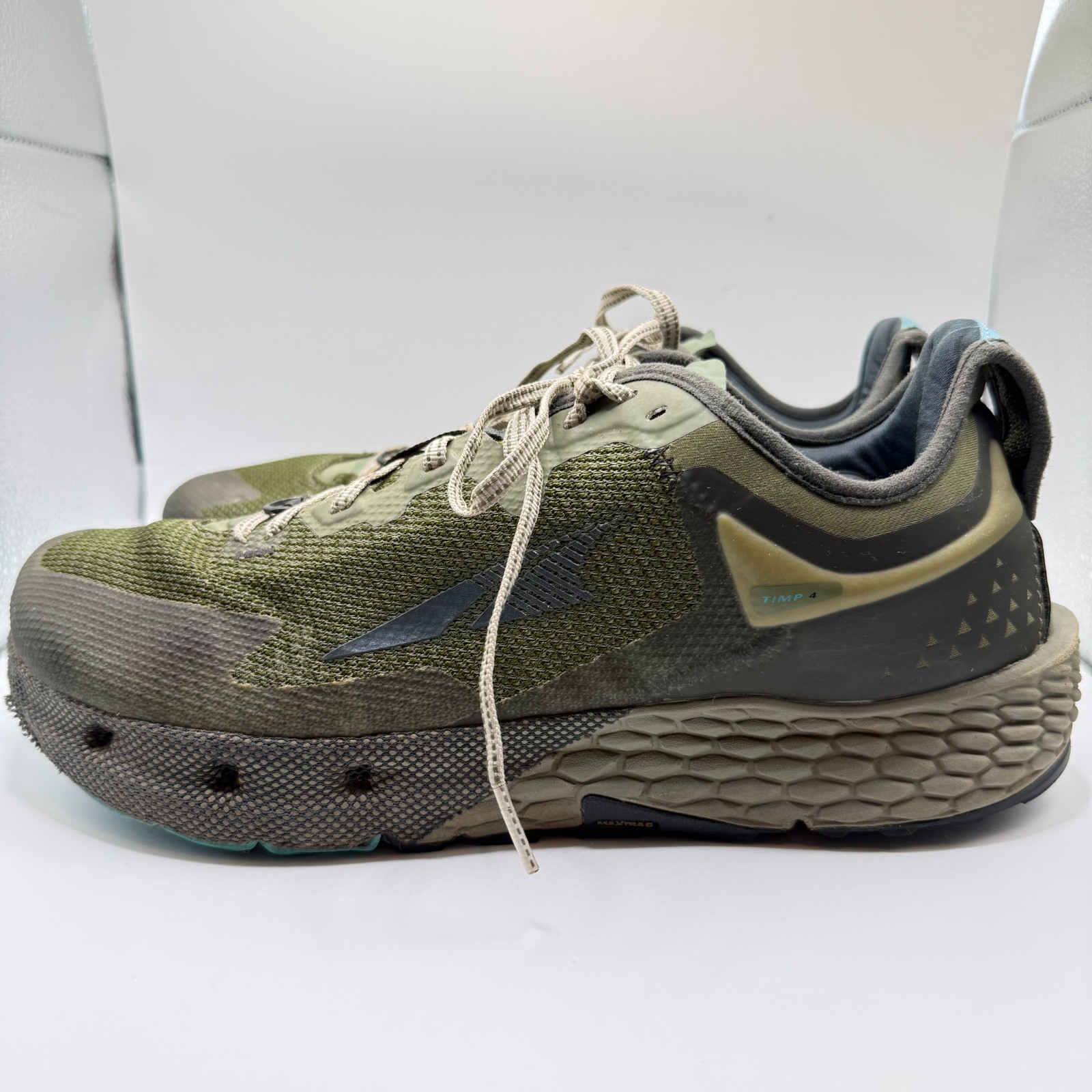 Altra Timp 4 Mens Trail Running Shoes Forest Green Lace Up Sneakers Size 12