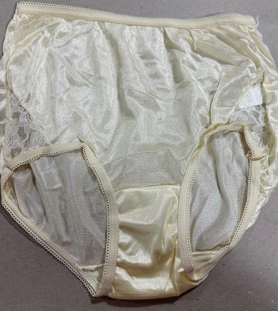 12 Pairs (1 dz) Famous Maker 100% NYLON Briefs side LACE Sz – 5 6 7 UNISEX