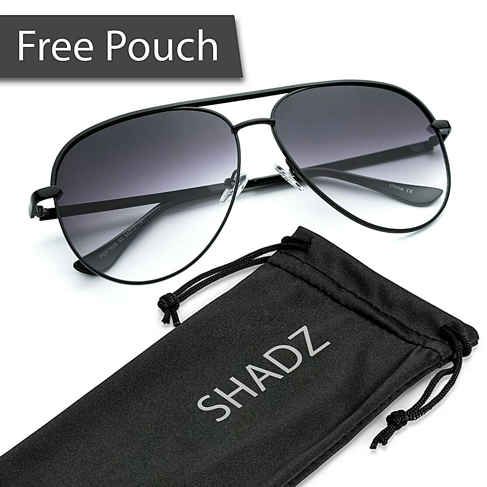 Big Aviator “KEY” OVERSIZED FLAT LENS Women Sunglasses Shades SHADZ GRADIENT