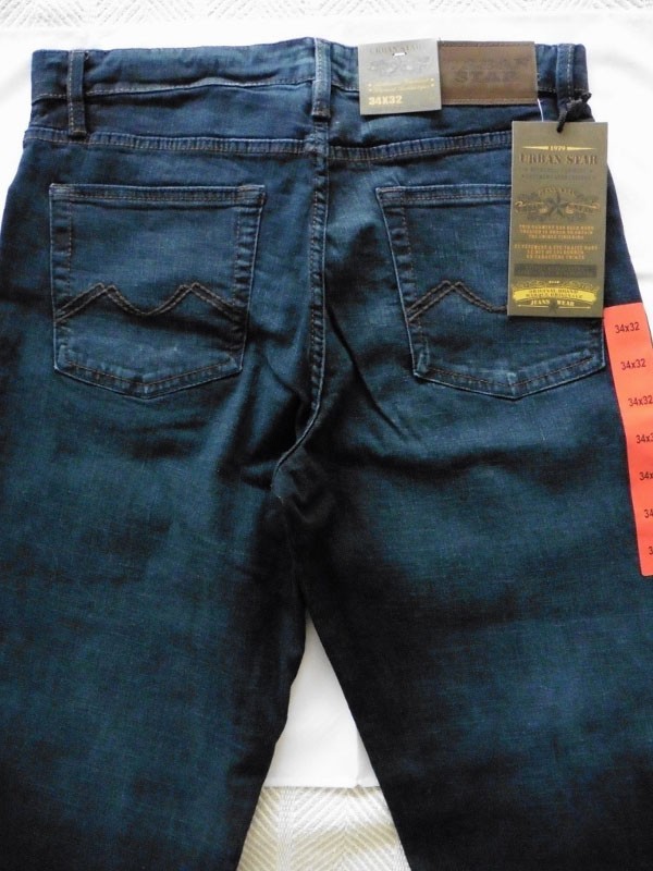 Urban Star men’s jeans – relaxed fit – straight – 34 x 32 – midnight blue – NEW!