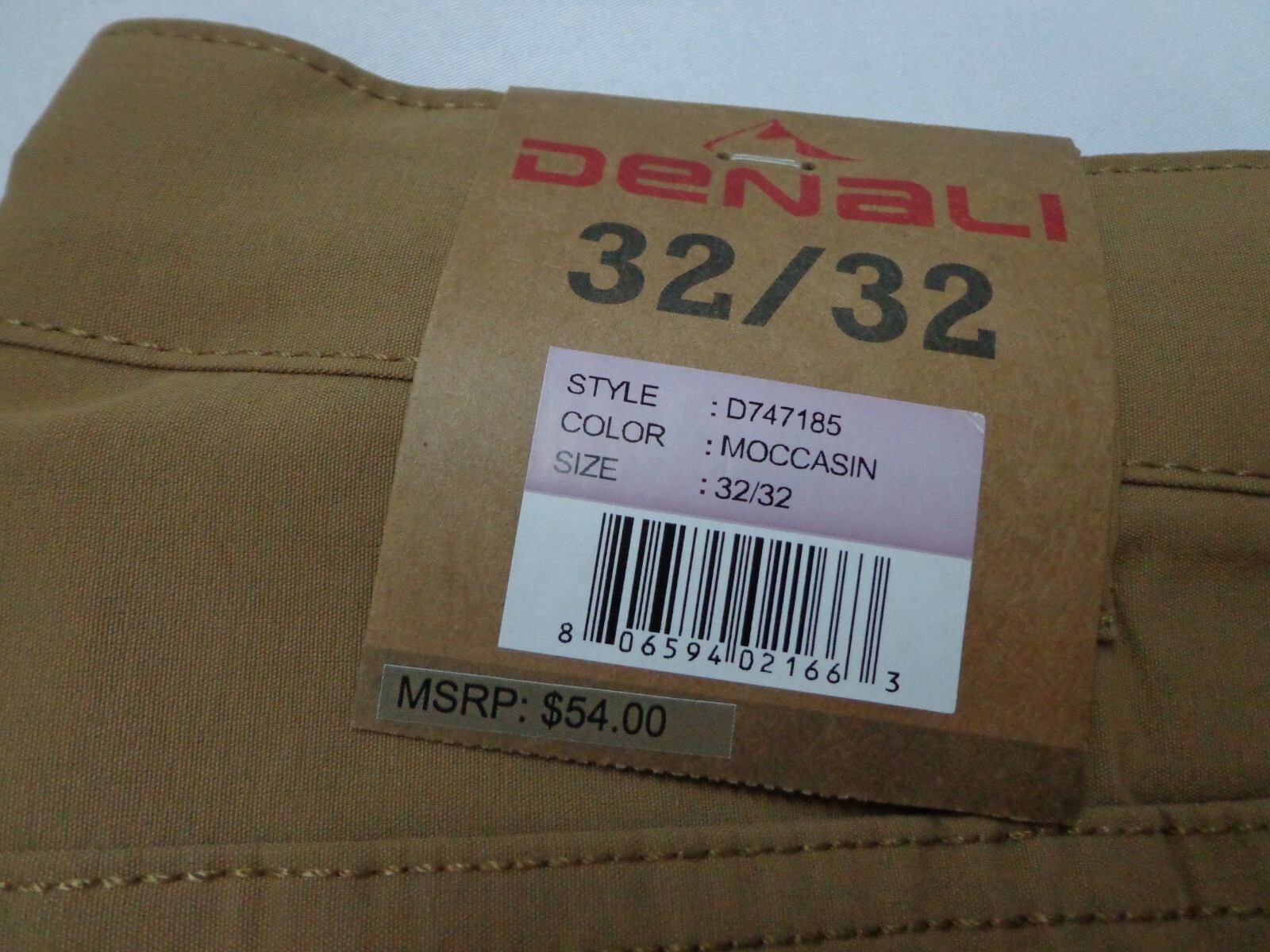 DENALI Moccasin Brown Tech Fabric Stretch Pants NWT 32/32 MSRP $54