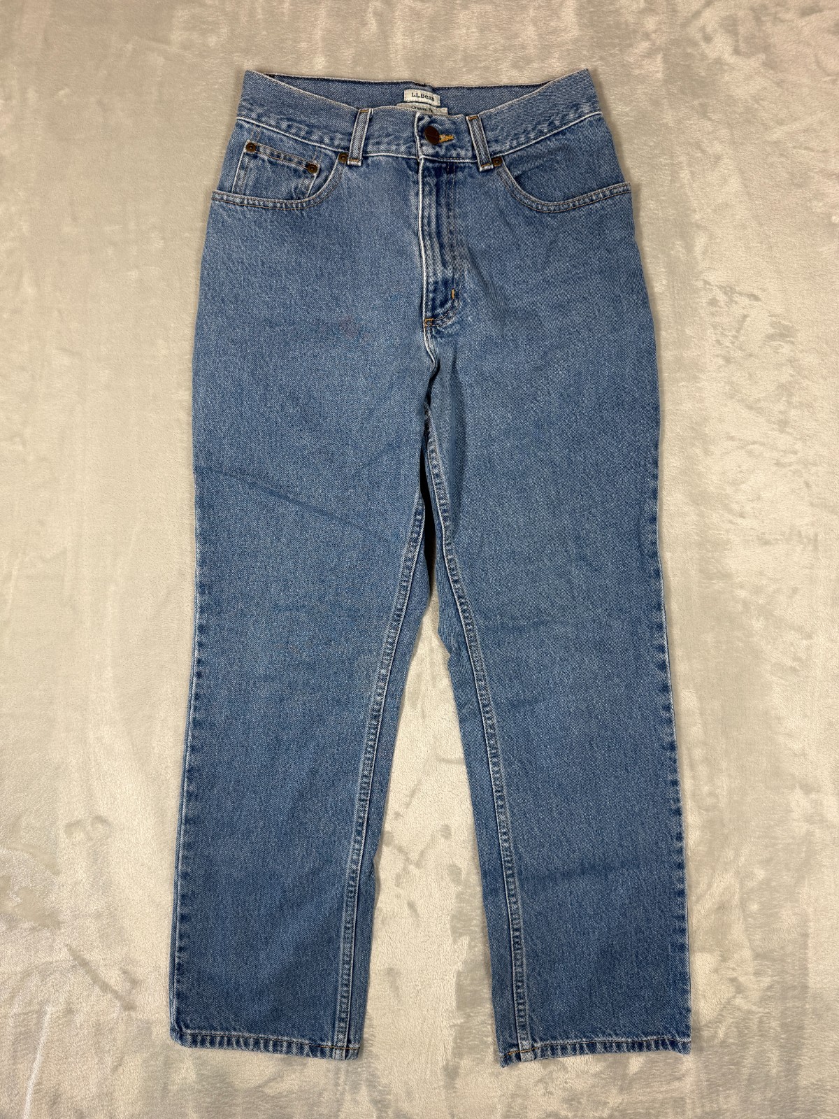 L.L. Bean Original Fit Straight Jeans Womens Sz 6 Reg Blue Denim 100% Cotton