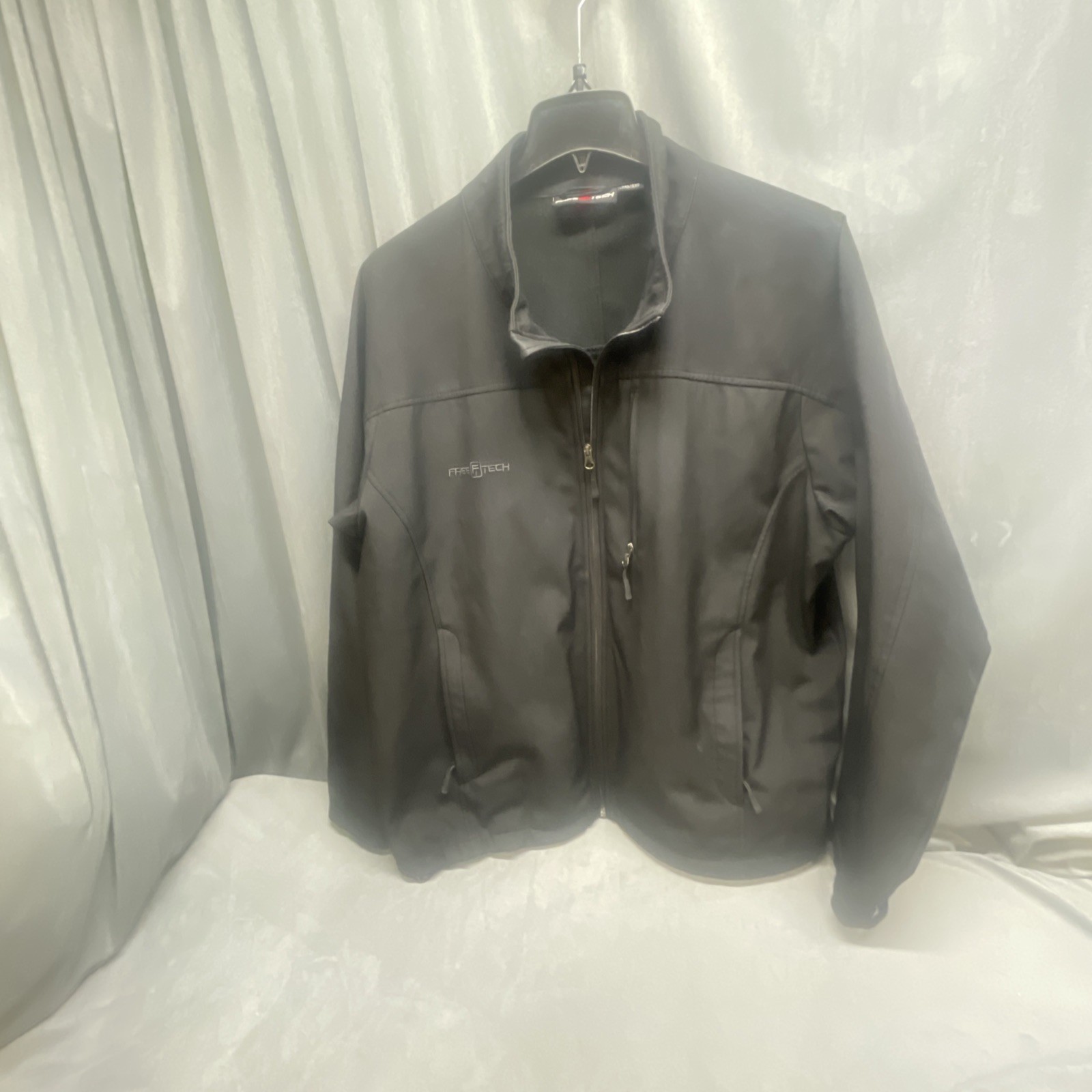 Free Tech Softshell Jacket Mens 2XL Black Full Zip Fleece Lined TM43601YB Sharp