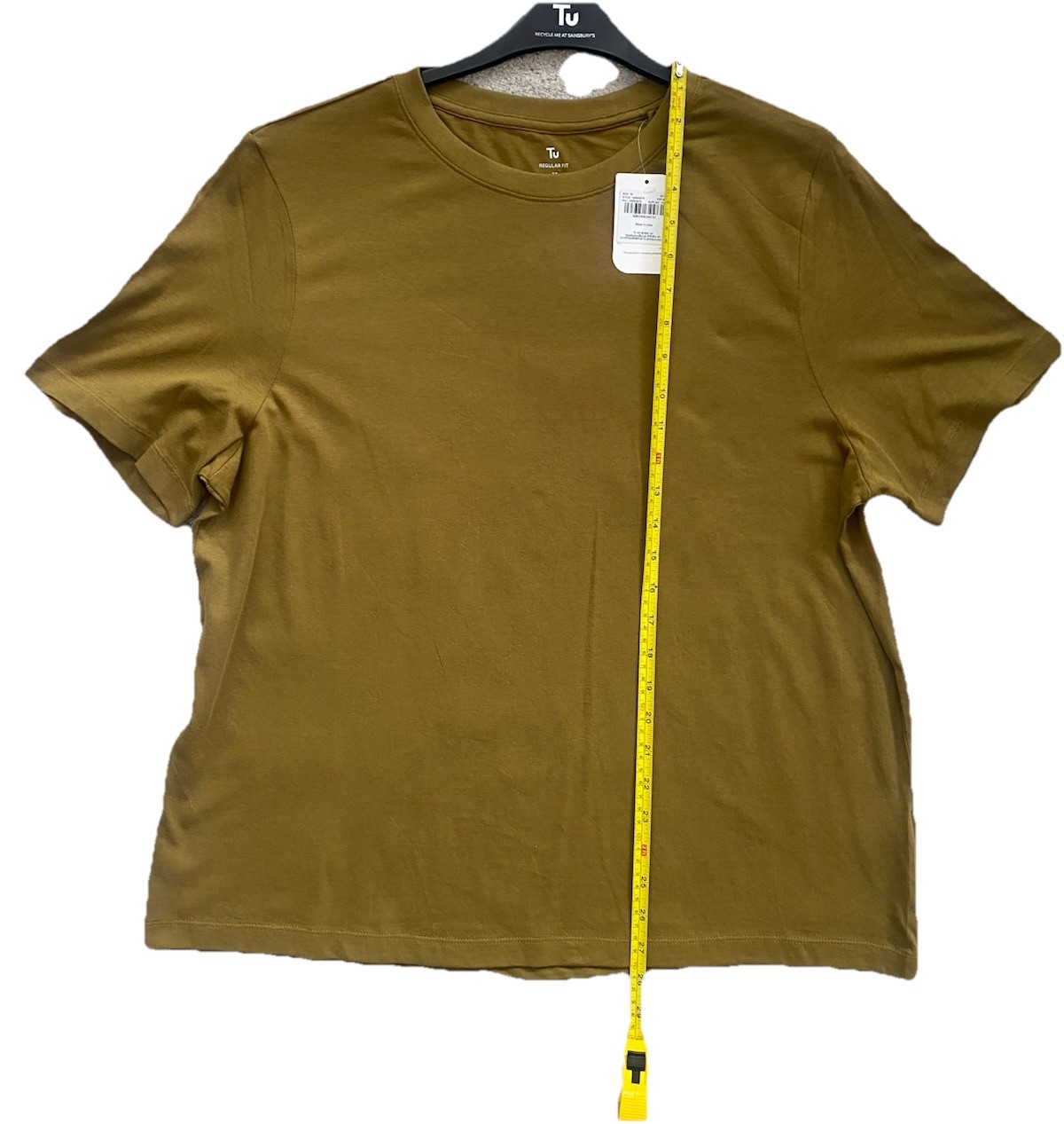 Ladies Dark Green Cotton Short Sleeve crewneck T-Shirt / Top Size 18 New ￼
