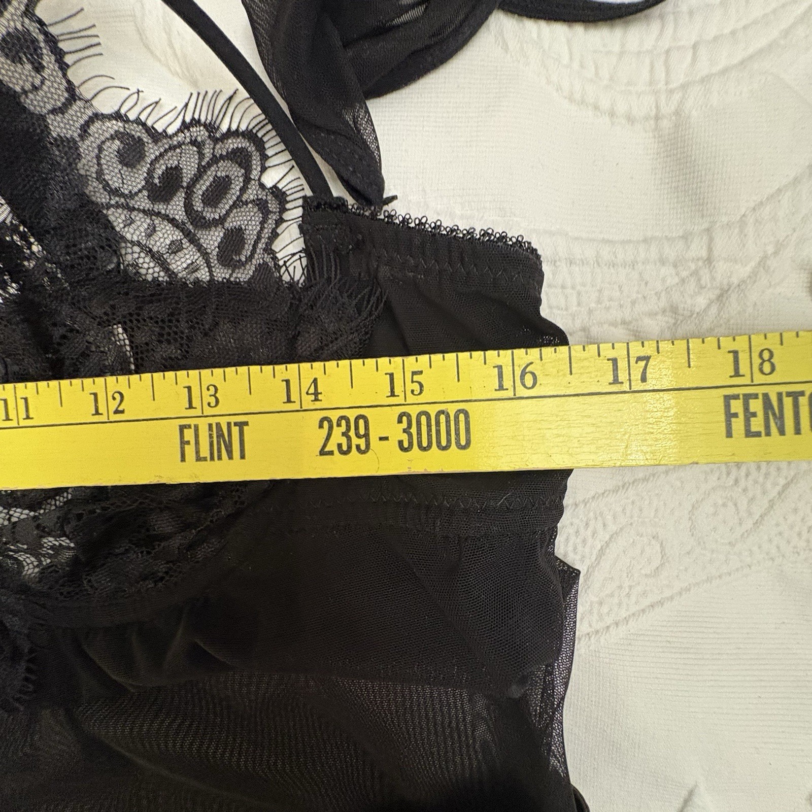 Fredericks Of Hollywood Black Lace Lingerie Sheer 1X NWOT Set