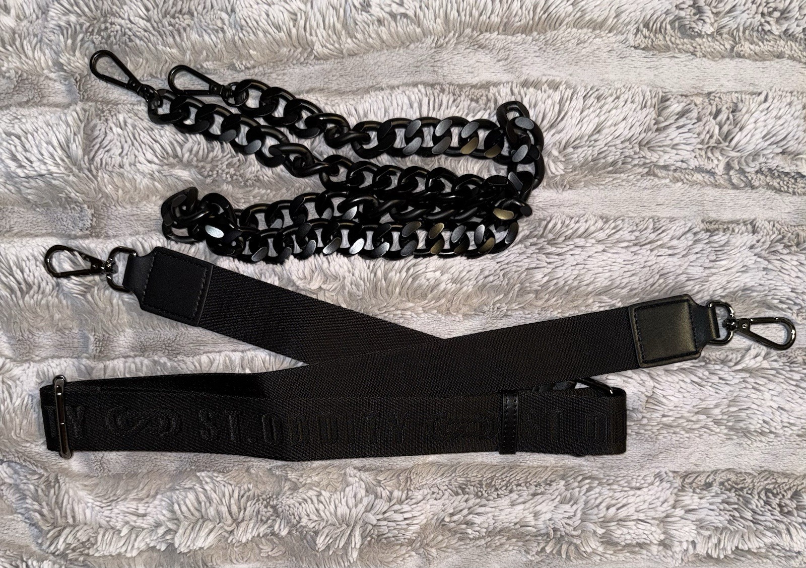 ST.ODDITY Black Crossbody Bag with Street & Chain Strap/Coin purse/Dust bag