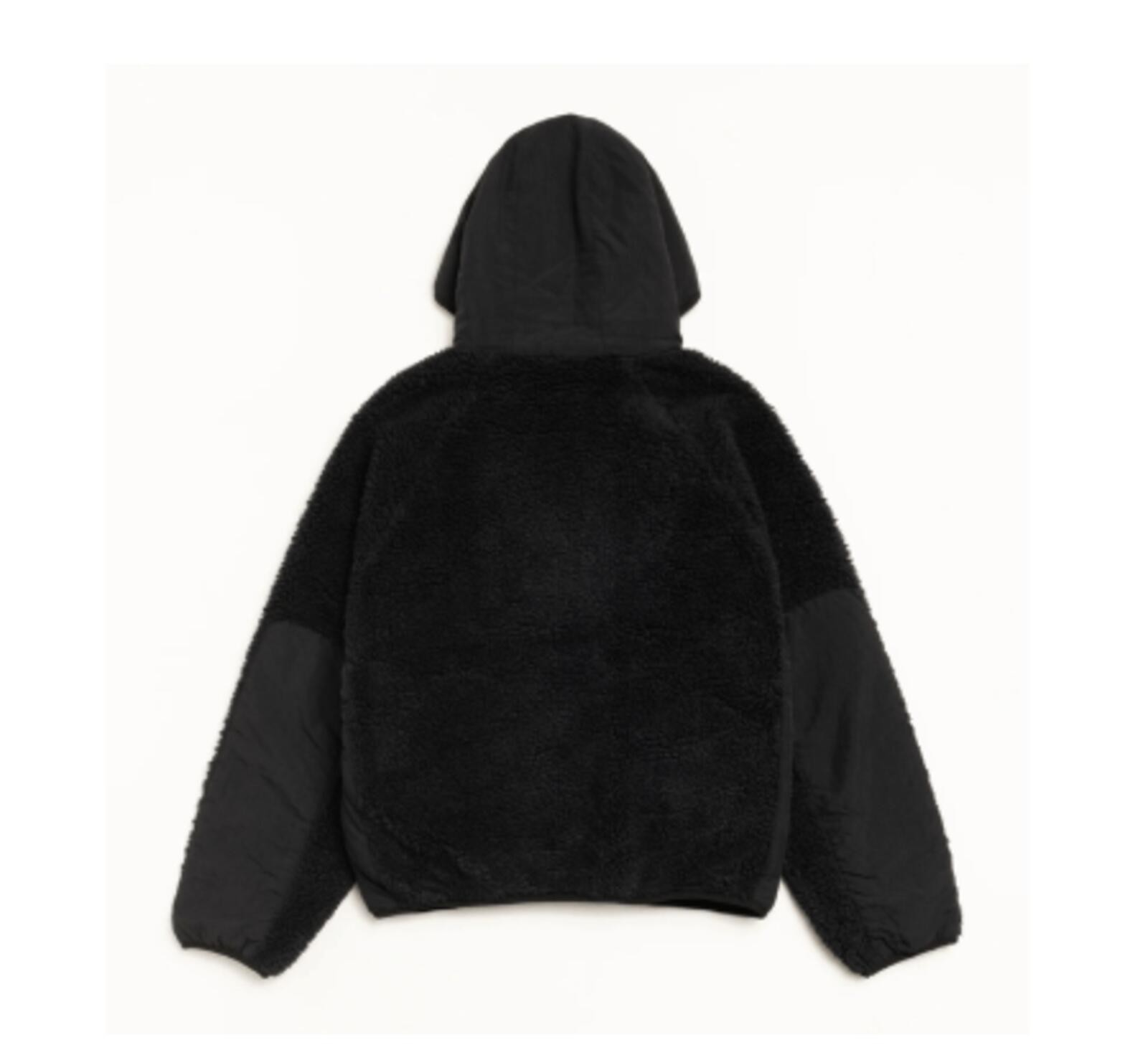Stüssy Sherpa Paneled Hooded Jacket Black • M