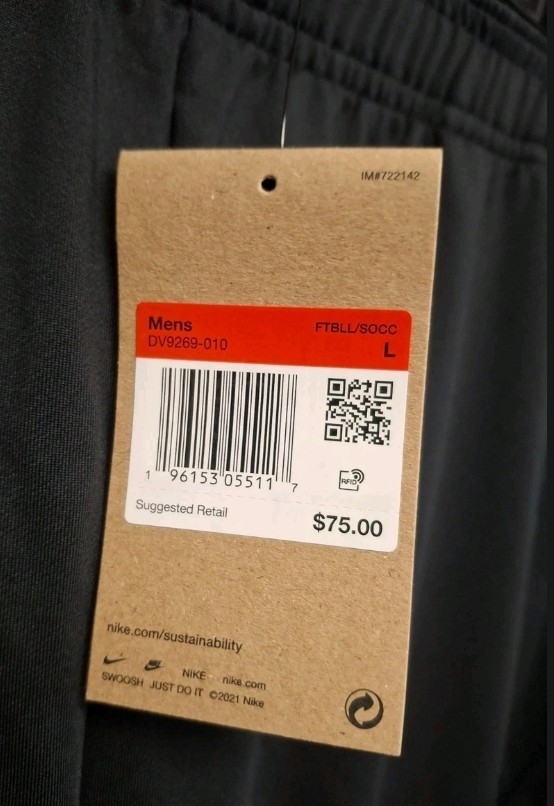 Nike Dri-FIT Strike Mens Training Soccer Pants Black / White LARGE DV9269-010
