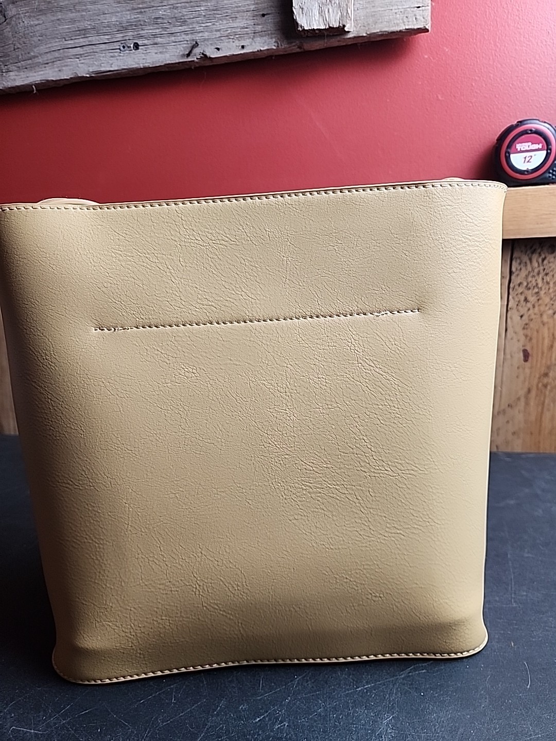 Pixie Mood Mag 10.25 x 11 Vegan Leather Crossbody Bag, Sand Color