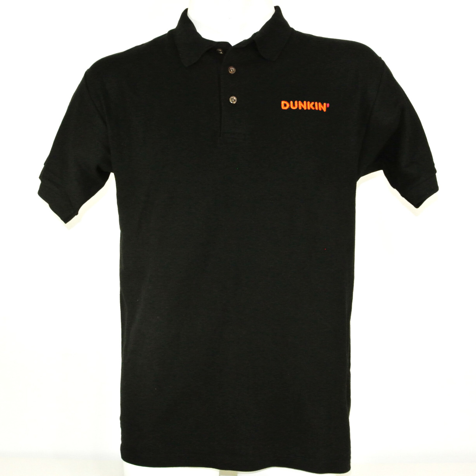 DUNKIN’ DONUTS Coffee Employee Uniform Polo Shirt Black Size XL NEW