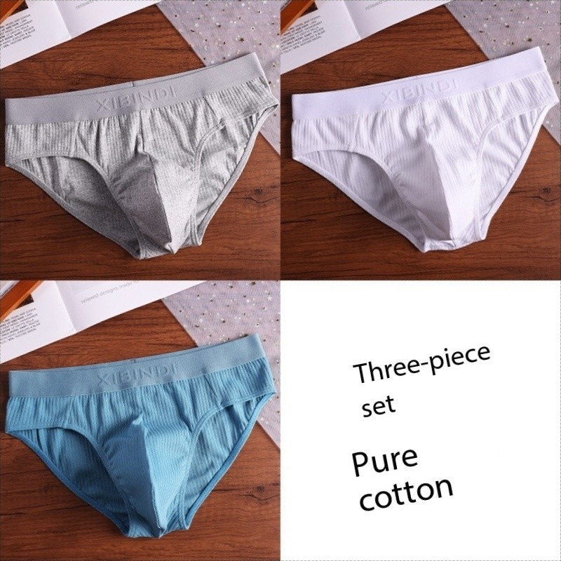 Men Sexy Cotton Knickers Briefs Underwear Large Pouch Bikini Panties Underpants