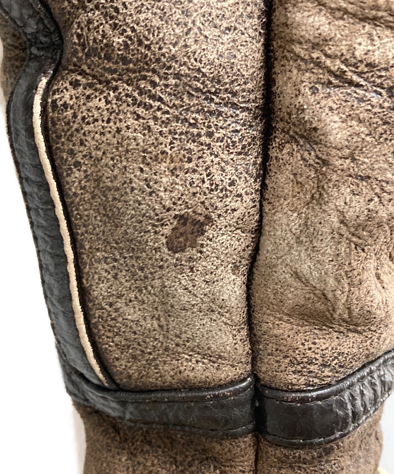 Authentic SAN FLIO B-3 Sheepskin Leather Jacket M Brown Men #9758