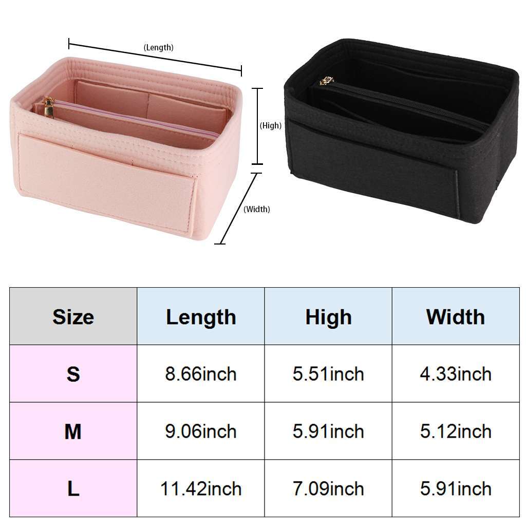 Felt Purse Handbag Organizer Insert Multi pocket Storage Tote Shaper Liner Bag
