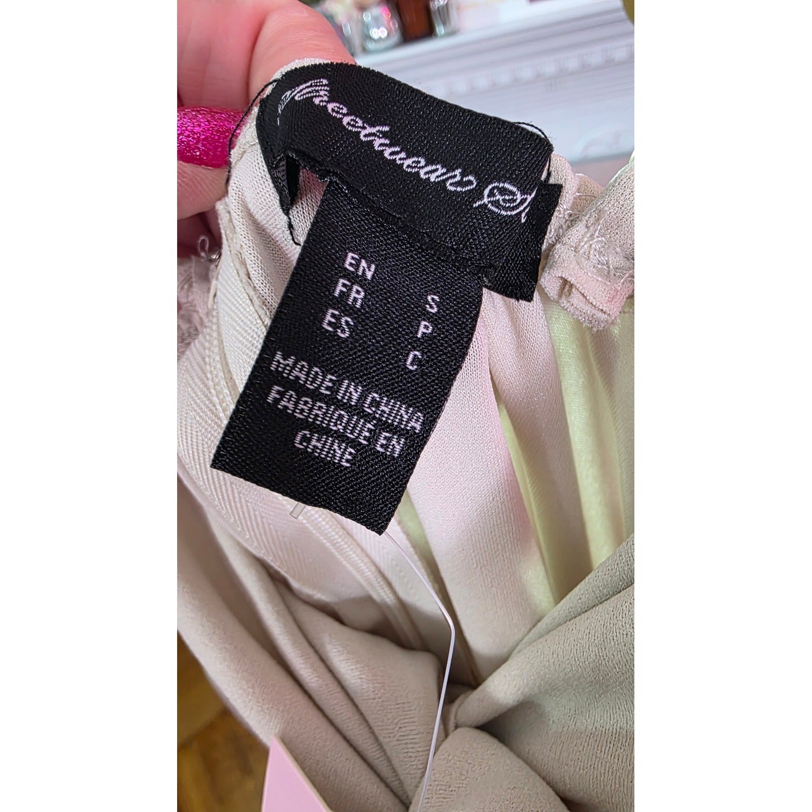 Streetwear Society Cream Wide Leg High Slit Knot Front Jumpsuit Small NWT