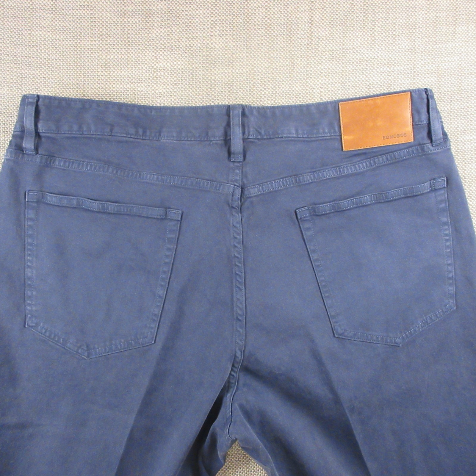 Bonobos Navy Chamois 97 Cotton 3 Elastane jeans 36×34 Soft Casual Athletic Fit
