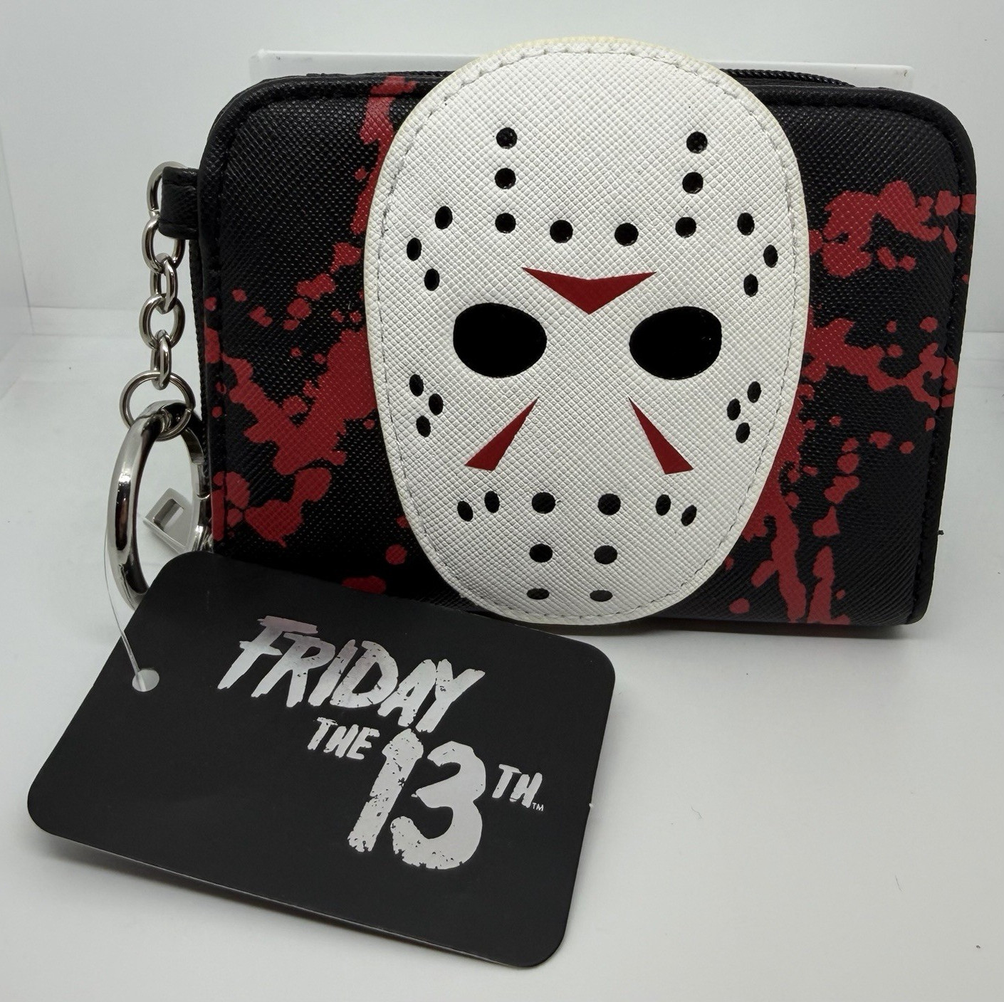 BioWorld Friday the 13th Jason Voorhees Zip-Around Wallet Graphic Black/Red