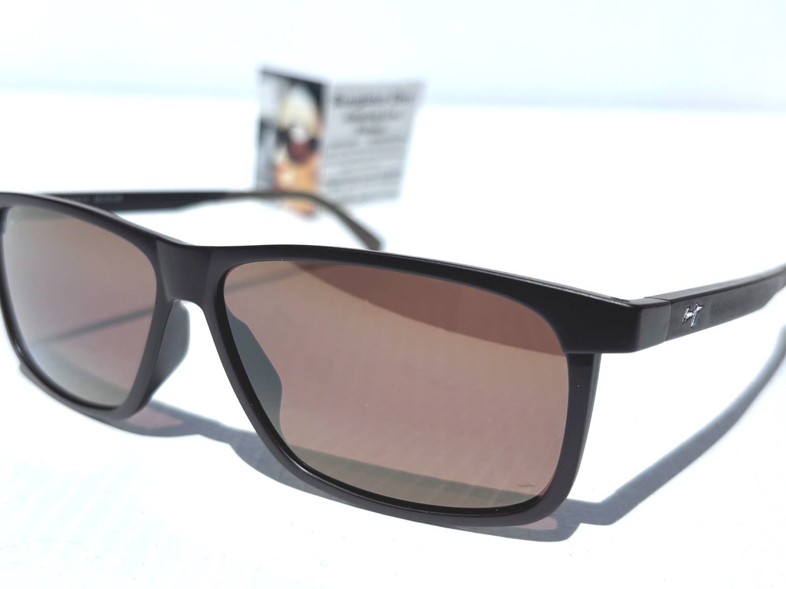 NEW Maui Jim PULAMA Matte Brown POLARIZED ST Bronze GLASS Sunglass H618-01