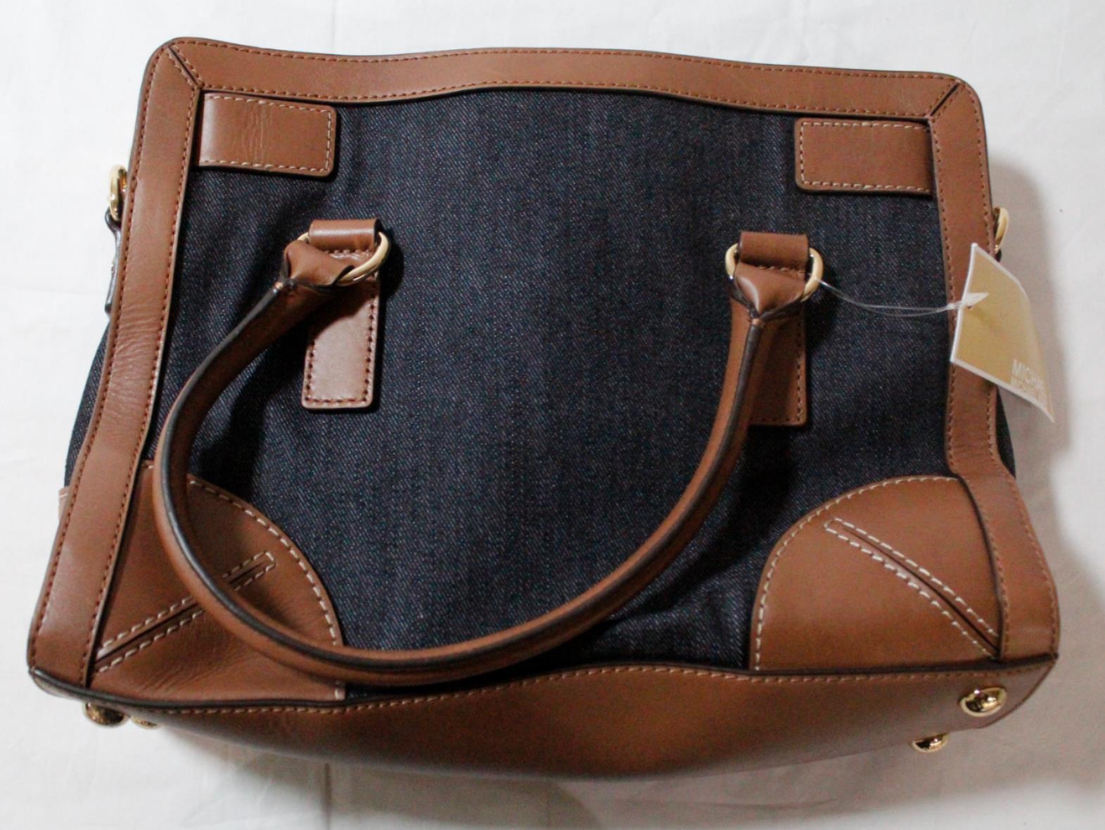 Michael Michael Kors Women’s Corner Frame Hamilton EW Satchel MP7 Dark Denim NS