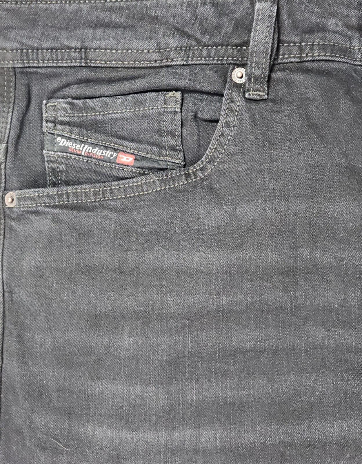 Diesel Safado Straight Jeans Men’s 36×32 Black Stretch Button Fly NWT