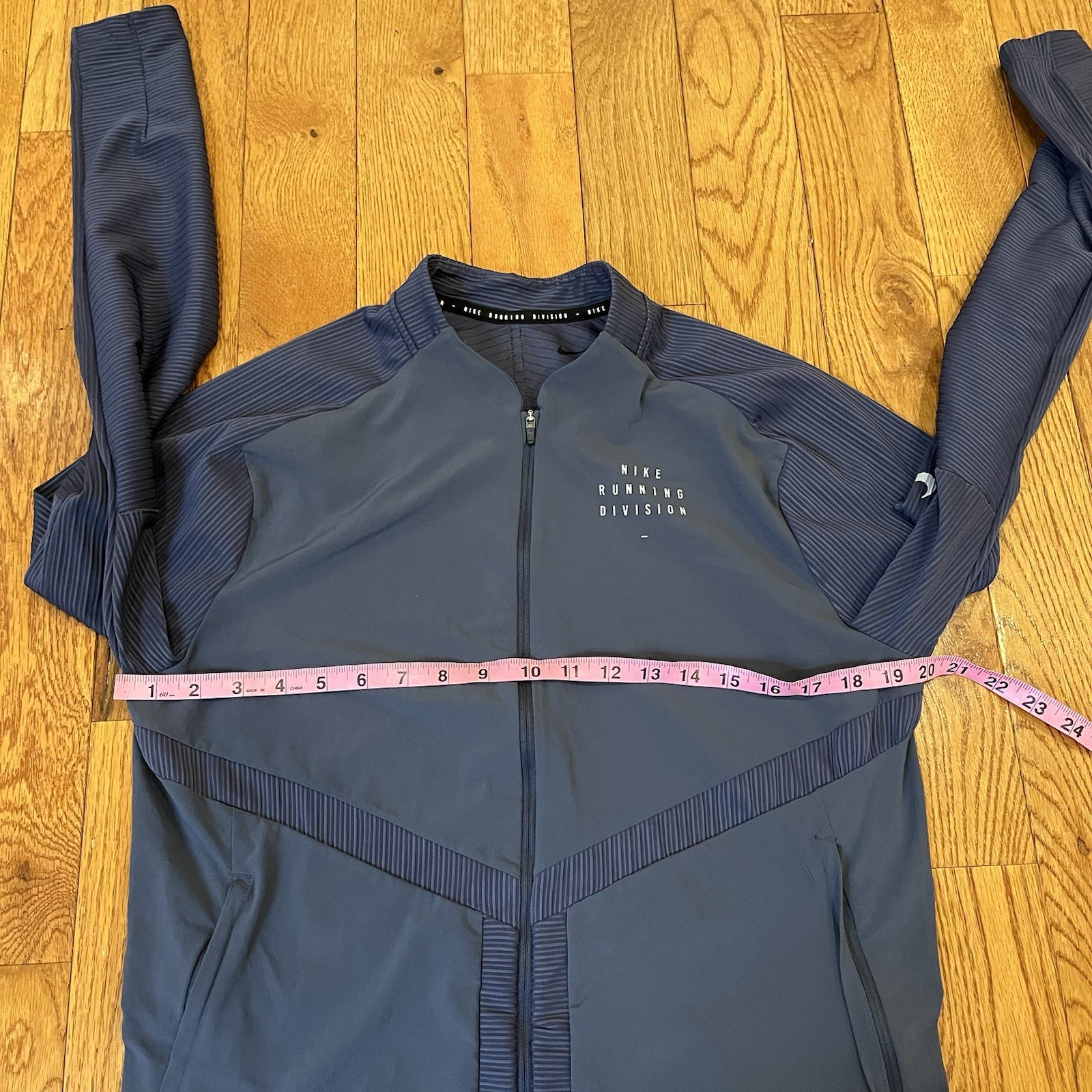 Nike Jacket Running Division Men Medium Blue Element Full Zip Lightweight DR8724