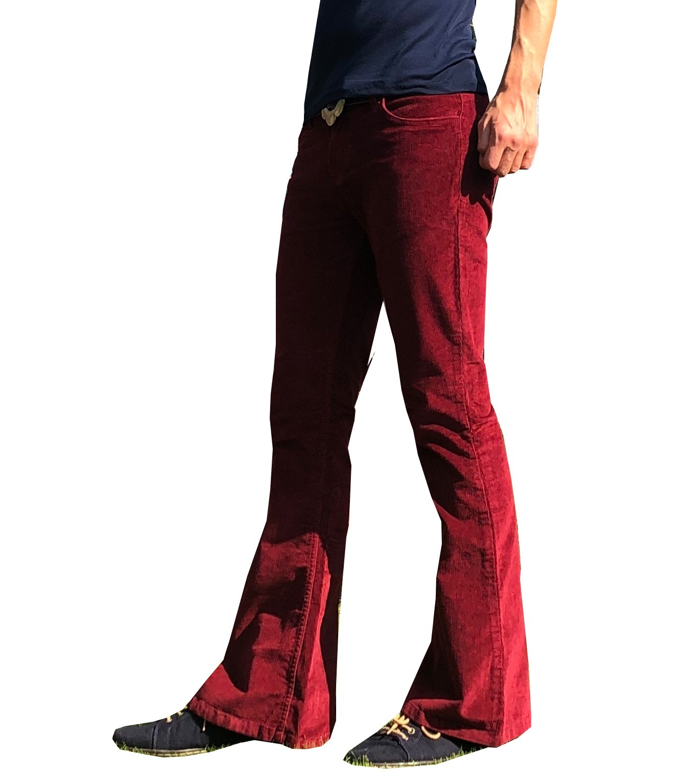 Men’s Bell Bottoms Flared Pants – Retro Corduroy Flares – 60s 70s Hippie Mod