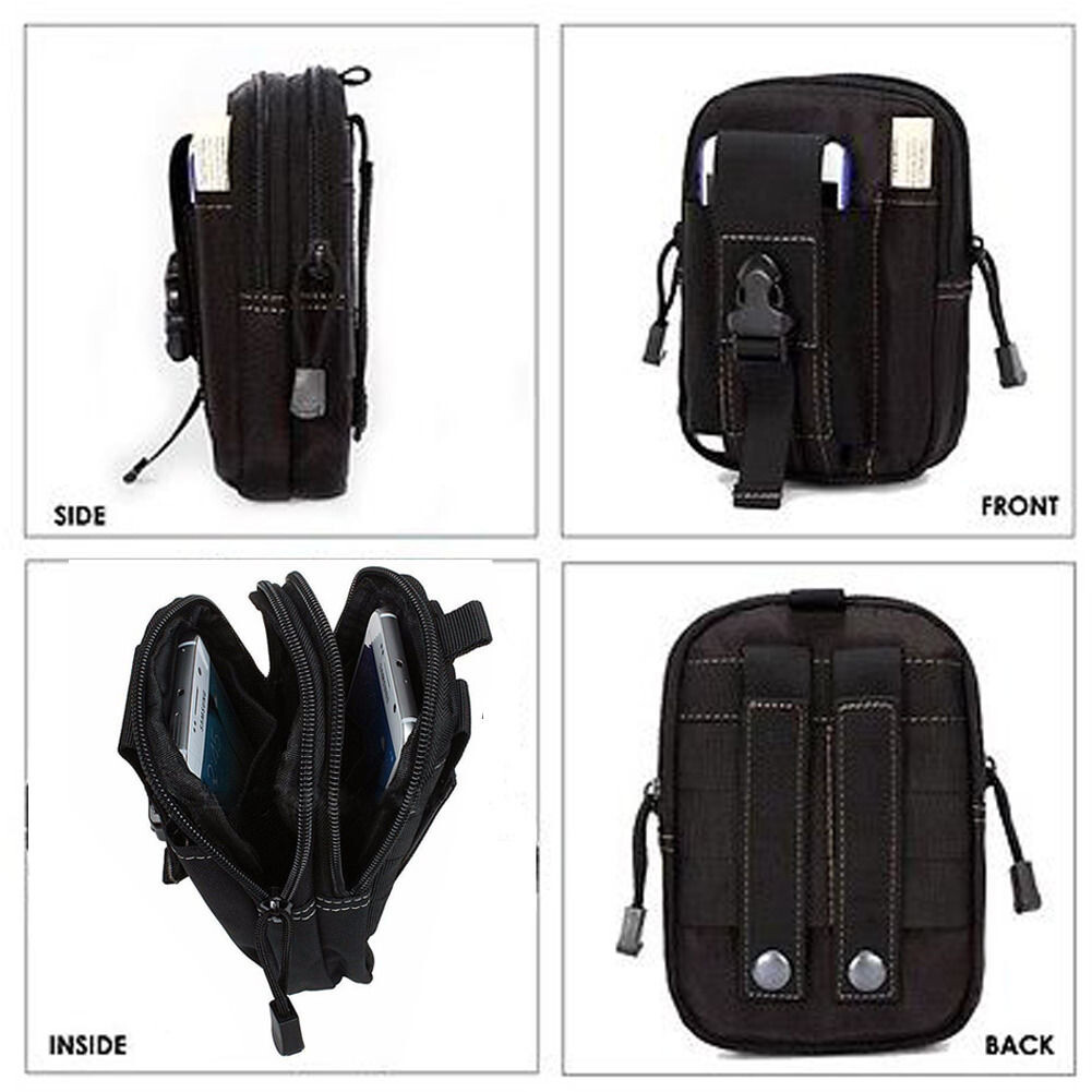 Men’s Tactical Molle Pouch Military EDC Waist Belt Fanny Bags Cell Phone Pocket