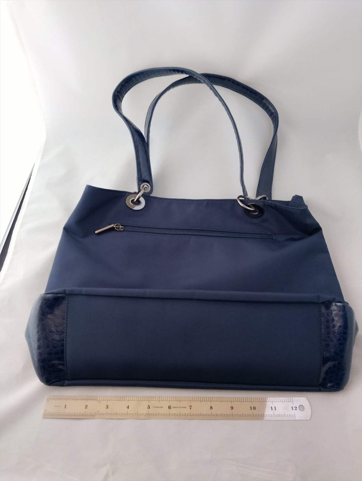 SANT MARIOS Leather Shoulder Bag Blue Size: W:15.7×H: 11.4in. [Unused] Italy
