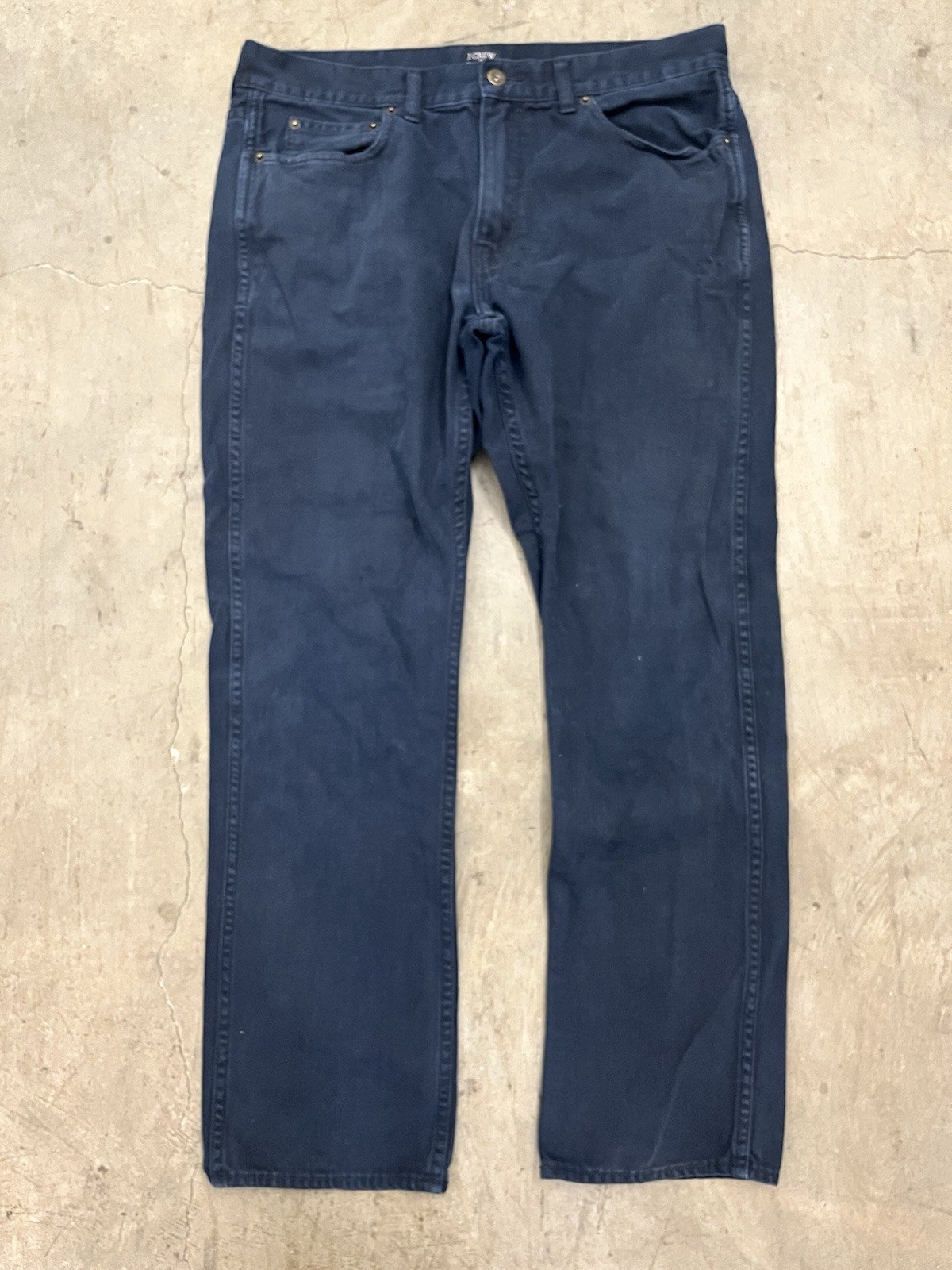 J Crew The Sutton Pants Men 34×30 Blue Herringbone Smart Casual Office City