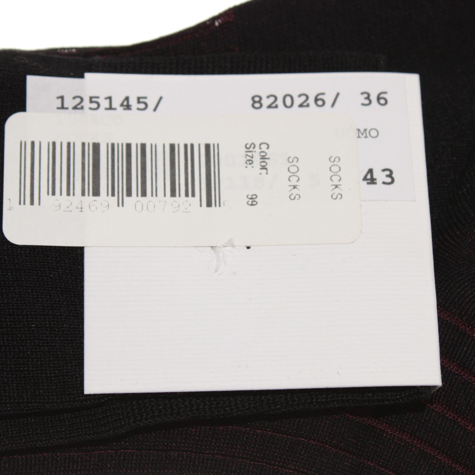 Luciano Barbera NWT Over the Calf Dress Socks Size 11.5 in Black & Red