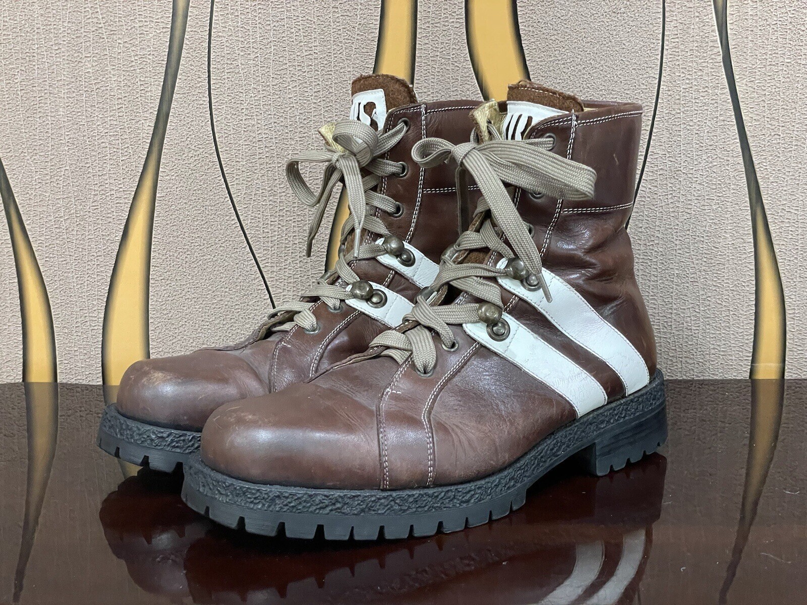 Cesare Paciotti Heroes Lace Up Leather Work Boots Mens Size 9 #A52