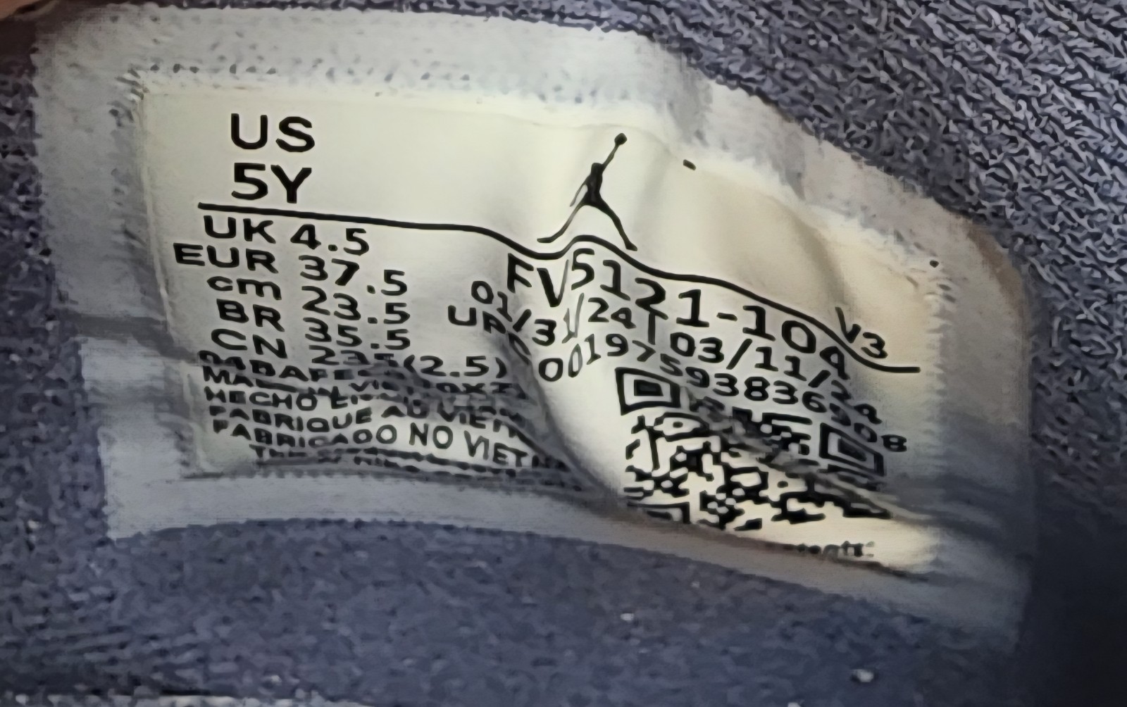 Jordan 11 Retro “Difused Blue” White/Blue US 5 FV5121-104