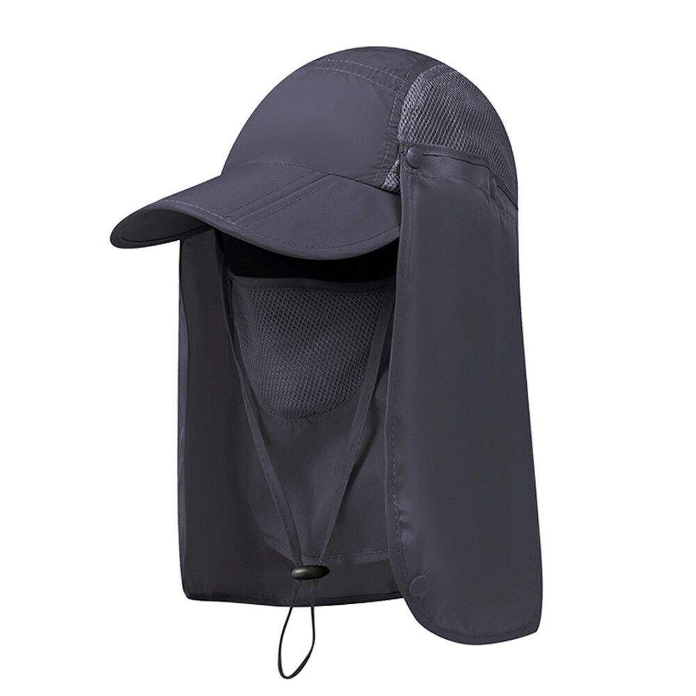 Men Women Sun Hat With Neck Flap Face Mask Full UV Protection Fishing Safari Cap