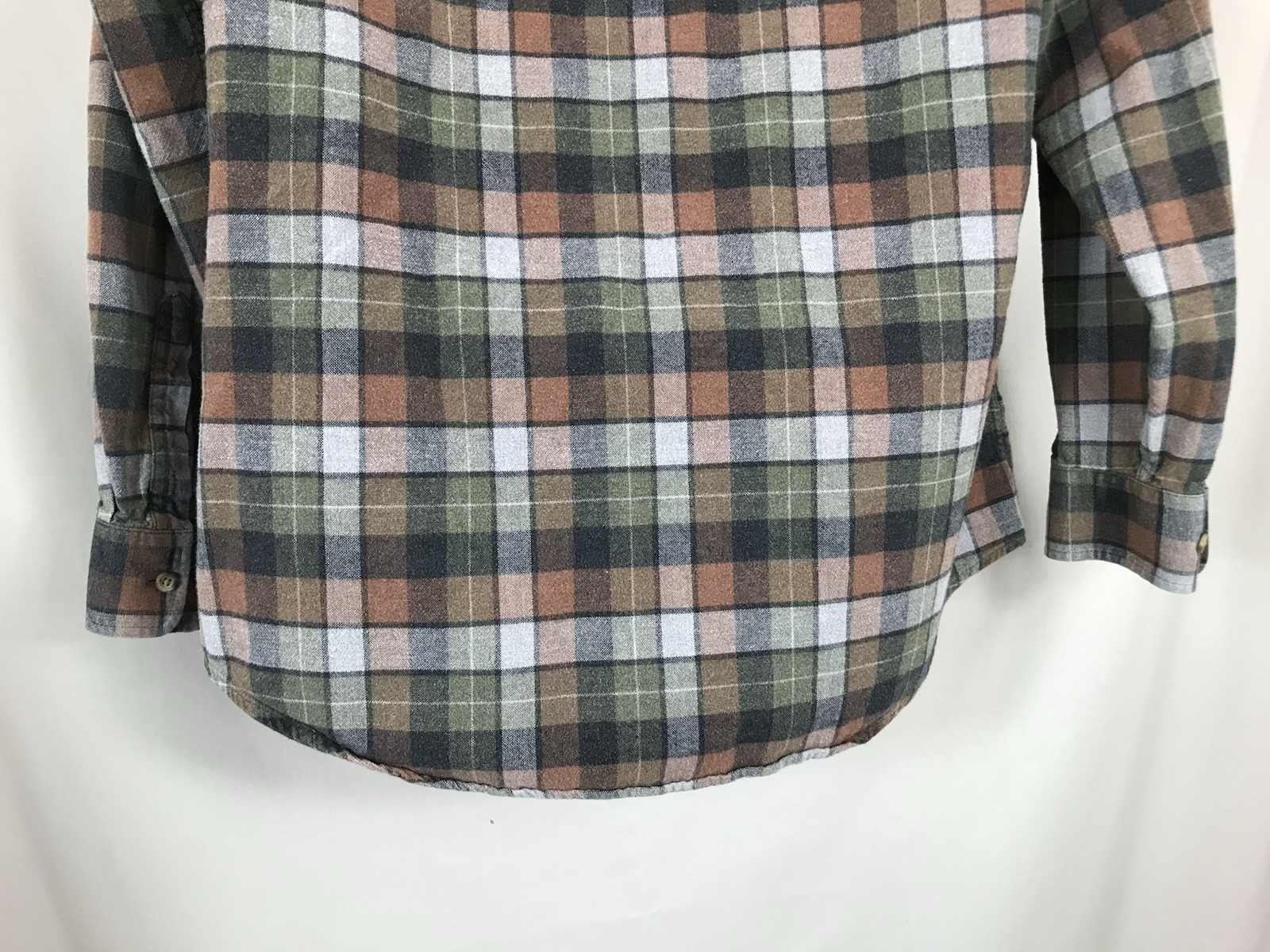 Pendleton Mason Shirt Mens Large Faded Worn Gray Multicolor Button Down