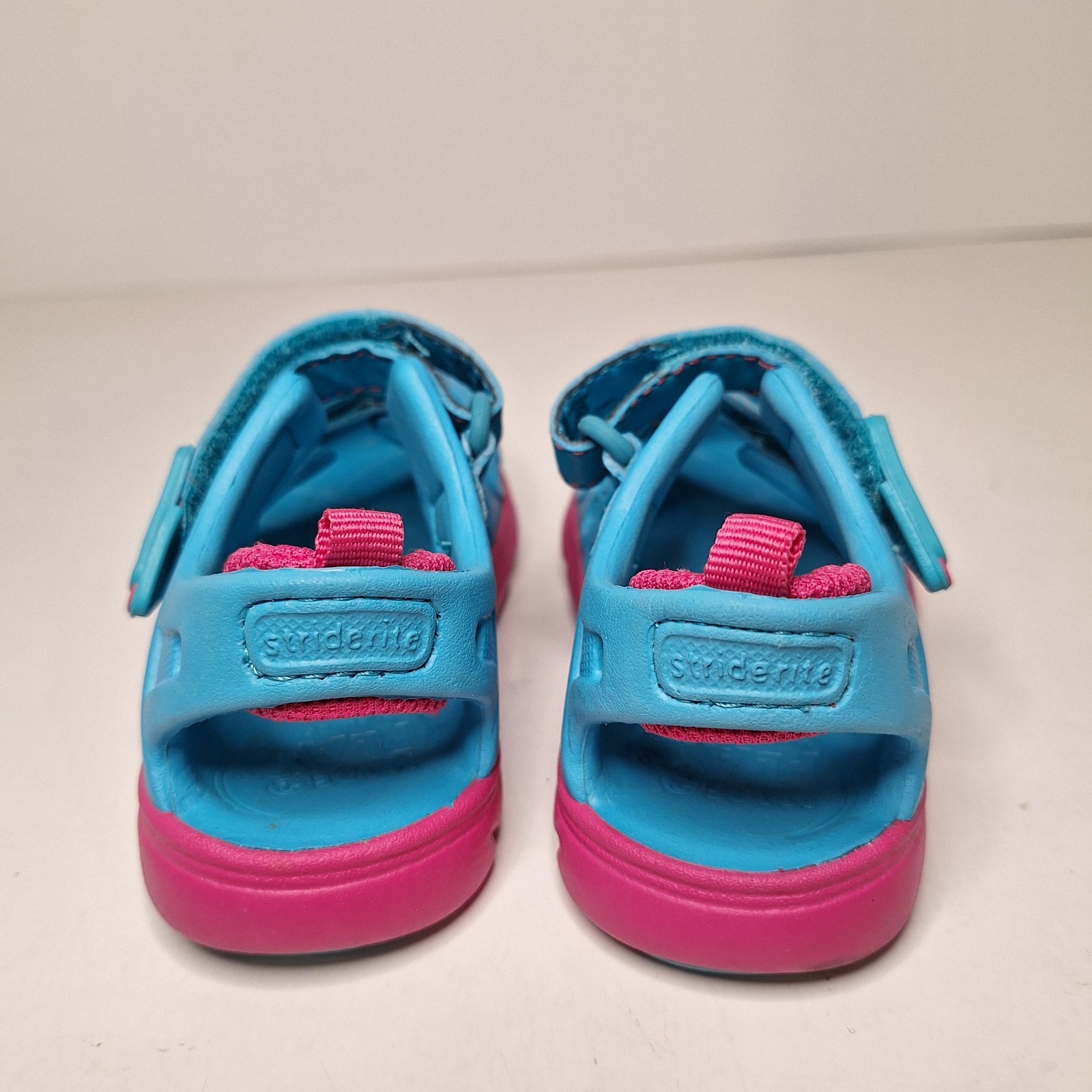 Stride Rite Sandals Girls Size 7 Blue Made 2 Play Phibian Strappy Closed Toe