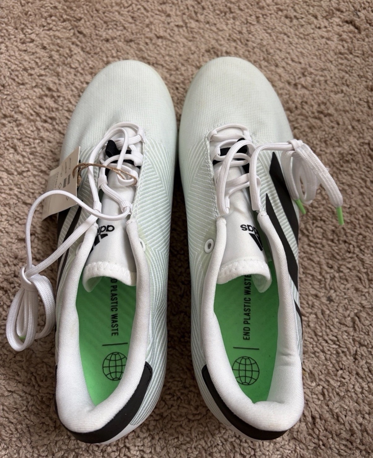 adidas the road black, green,Men’s US 7.5