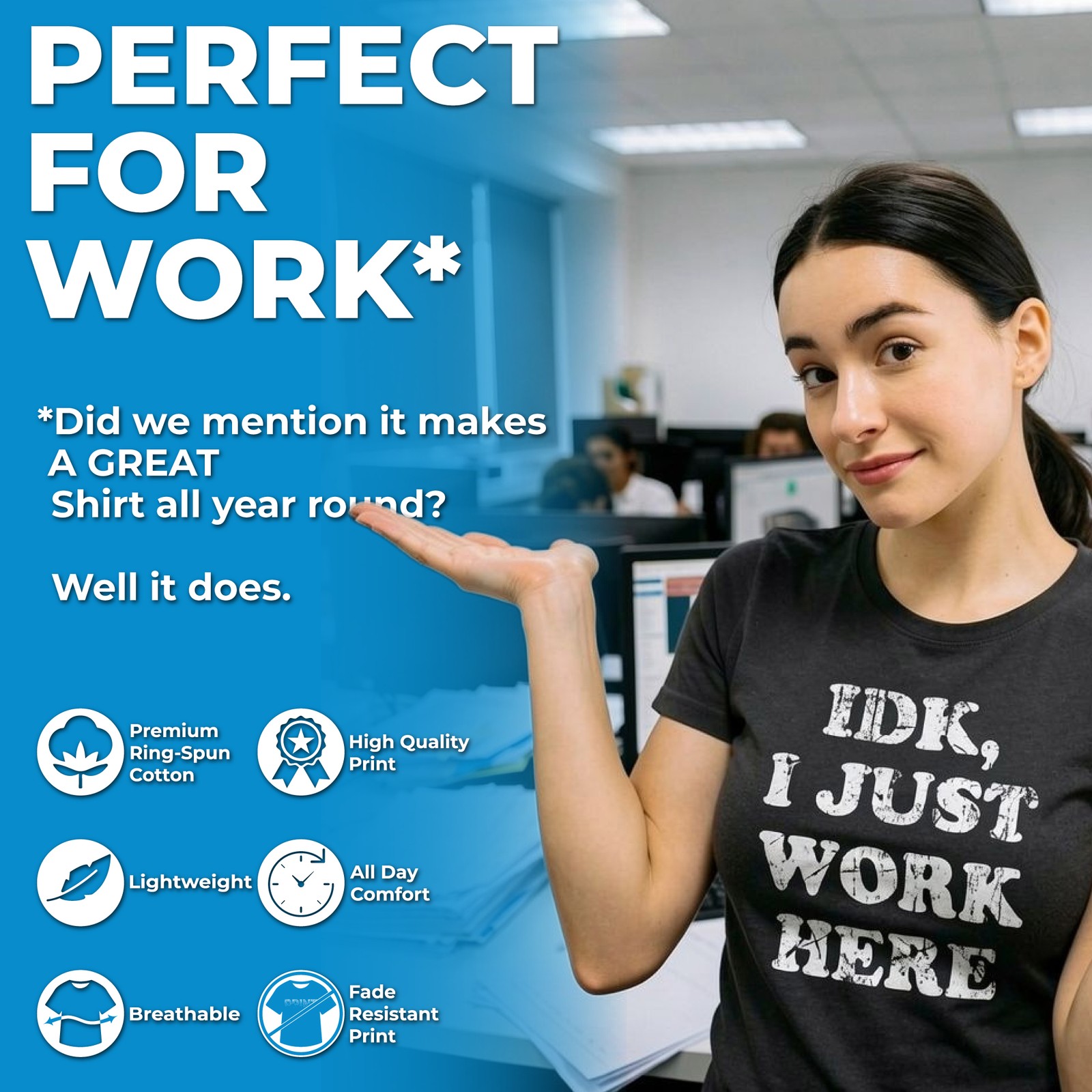 Womens Funny T Shirts Ill Be In My Office Gardening Sarcastic Plant Graphic