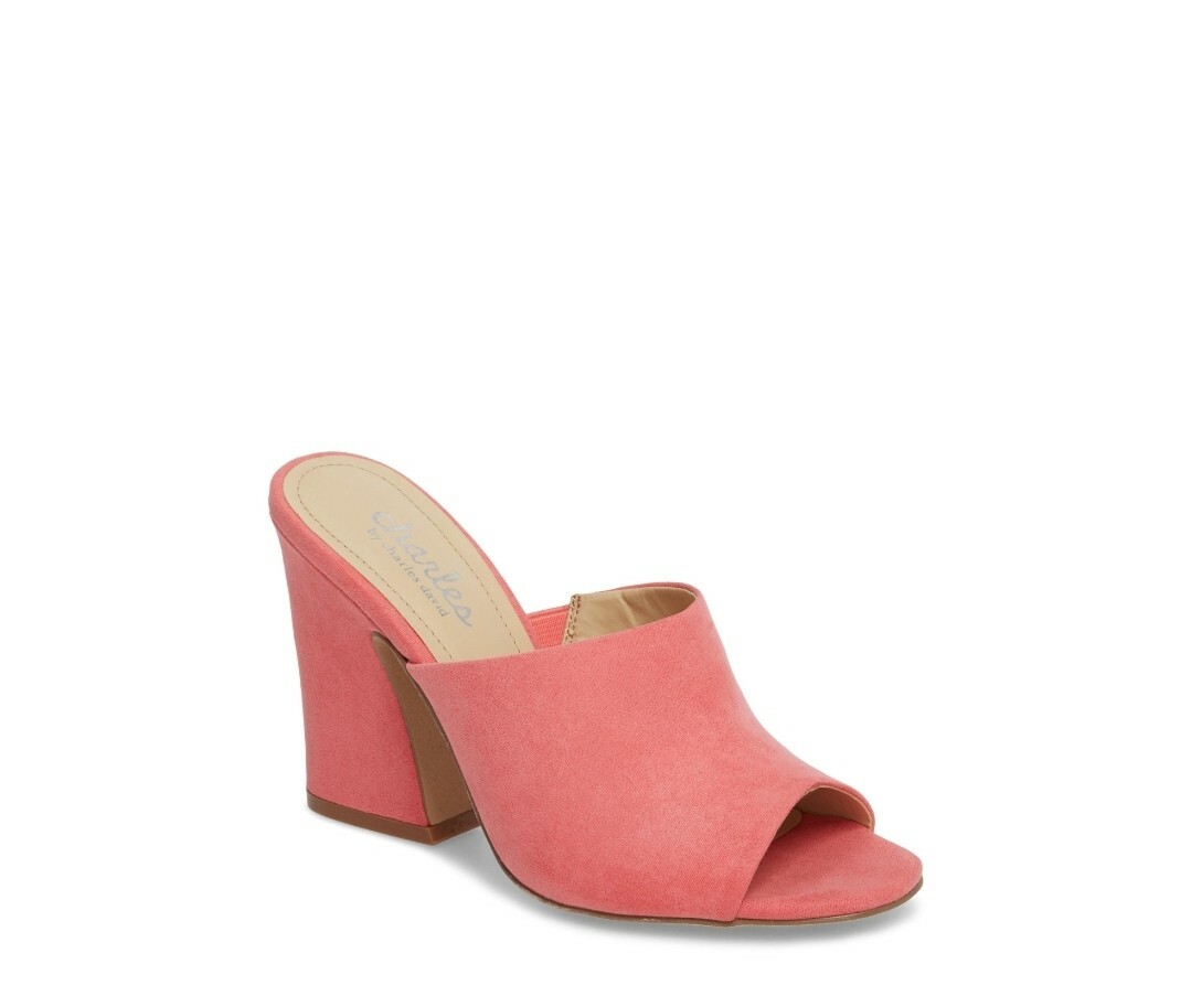 Charles by Charles David Hector Coral Suede Slide Sandals Select