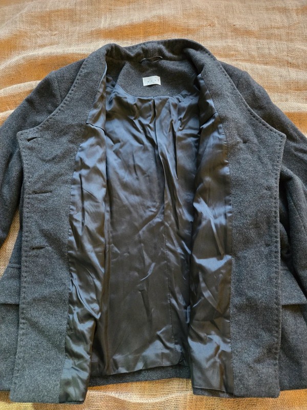 ELVI Grey Virgin Wool & Cashmere Jacket | Size 22 | Quiet Luxury